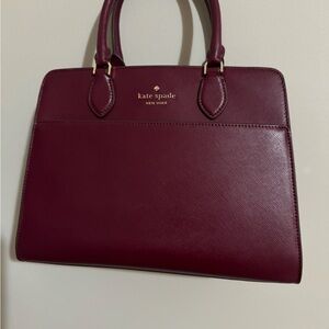 Kate Spade Maroon tote with Crossbody strap
